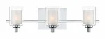 Quoizel KLT8603CLED Three Light Bath Vanity Fixture, Polished Chrome. Fixed Price $259.99.