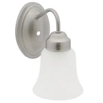 Sunset Lighting Faux Alabaster Glass Wall Sconce Satin Nickel Finish. Fixed Price $19.99.