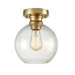 Claxy Gold Ceiling Light Fixture Flush Mount With Globe Glass Shade. Fixed Price $64.99.