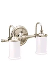 Moen YB6462NL Polished Nickel Two Globe Bath Light. Fixed Price $149.95.