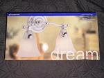 Hampton Dream Cherie Double Light Vanity Wall Mount Polished Chrome Frosted Gla. Fixed Price $86.40.