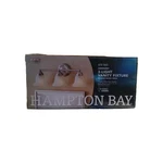 Hampton Bay 3-LIGHT Brushed Nickel Bathroom Vanity W/ Frosted Glass Shades. Fixed Price $25.00.