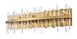 Crystal Wall Sconce Modern Satin Gold Foyer Bedroom Bathroom Vanity 10 Light 36". Fixed Price $1451.56.