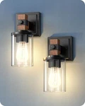 Rustic Farmhouse Wall Sconces Set Of 2 With Clear Glass Shade For Any Room. Fixed Price $69.99.