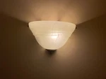 Portfolio 9.5 Wide 1-LIGHT Old Brick Fnsh Wall Sconce Alabaster Glass Complete. Fixed Price $27.00.