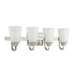 Craftmade Grace Lt Vanity Light, Brushed Nickel W/white Frosted 41904-BNK. Fixed Price $139.99.
