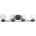 Progress Lighting P300115 Black Spatial 4-LIGHT 31-1/8"W Bathroom Vanity. Fixed Price $319.99.