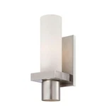 World Imports WI23277B Pillar 1 Light Wall Sconce, Brush Nkl - Open Package. Fixed Price $42.00.