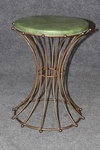 Hollywood Regency Brass Vortex Form Foot Vanity Stool Manner Of Maison Jansen. Fixed Price $1995.00.