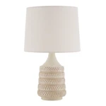 Better Homes & Gardens 17"H Reactive Glaze Ceramic Table Lamp With White Fabric. Fixed Price $49.61.