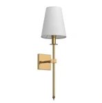 Yansun 5.9 IN.1-LIGHT Gold Mid-century Wall Sconce With White Fabric Shade. Fixed Price $29.79.
