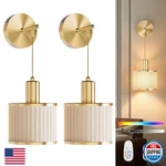 Saimand Battery Operated Wall Sconce Set Of 2 Wireless Rechargeable Led Lig. Fixed Price $97.22.