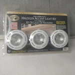 Hampton Bay Halogen Accent Lights 3 Kit 120V Model 148-652 White New. Fixed Price $37.00.