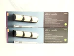 Allen + Roth Kinsley 3-LIGHT Led Vanity Bar Nickle Finish White Brushed Glass X2. Fixed Price $75.00.