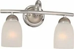 Monument 2493774 Polished Chrome Vanity Light Fixture Two Lamp 17 11. Fixed Price $35.62.