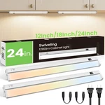 2-PACK Led Under Cabinet Lights Swivel 12/18/22/24 Inch Cct Kitchen Closet. Fixed Price $39.09.