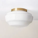 Milk Glass Flush Mount Celling Light Brass Finish - Hearth & Hand. Fixed Price $56.99.