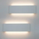 15.7IN White Modern Wall Sconce 2-PACK,20W Indoor Vanity Warm Light 3000K. Fixed Price $44.77.
