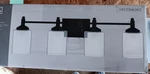 Dsi Lighting Jaylin 30.75IN 4-LIGHT Matte Black Bathroom Vanity 1012266362. Fixed Price $58.50.