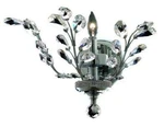 Elegant Lighting Orchid 14" Crystal Wall Sconce Chrome Leaves Lamp. Fixed Price $250.00.
