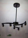 Zsmihdoh 6-LIGHT Modern Farmhouse Black Chandelier With Clear Glass Shade. Fixed Price $98.96.