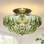 Semi Flush Mount Ceiling LIGHT,11IN Vintage Gold Hallway Lights FIXTURE,3-BUL.... Fixed Price $101.19.
