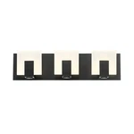 Eurofase Canmore 3-LIGHT Led Bathbar, Black/frosted 34143-023. Fixed Price $285.00.
