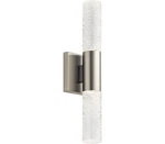 Elan 83918 Glacial Glow Wall Sconce, 2-LIGHT Led 14 Total Watts, Brushed Nickel. Fixed Price $176.65.