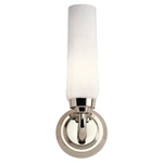 Kichler Truby 1 Light Wall Sconce, Polished Nickel - 55073PN. Fixed Price $169.99.