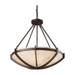 Elk 19003/6 Spanish Mosaic Large Alabaster Bowl Pendant Light Aged Bronze. Fixed Price $299.99.