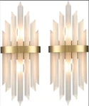 Holkirt Modern Gold Wall Sconces Set Of Two Crystal 2-LIGHT .... Fixed Price $59.00.