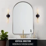 Bathroom Sconces Wall Lighting W/ Clear Glass, 2-LIGHT Vanity Fixtures. Fixed Price $54.00.