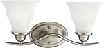 Progress Trinity 2 Light Vanity P3191-09 Brushed Nickel Dimmable, Open Box. Fixed Price $60.00.