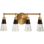 Kalco Lighting 513134BNB Ponti Bathroom Vanity Matte Black With New Brass. Fixed Price $275.00.