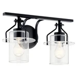 Kichler Everett 16 In. 2-LIGHT Black Vintage Bathroom Vanity W/clear Glass. Fixed Price $56.95.