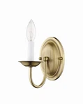 Livex Lighting 4151-01 Wall Sconce With No Shades, Antique Brass, 4.25"W 7"H. Fixed Price $29.99.