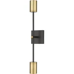 Z-lite 814-2S-MB-OBR Calumet Wall Sconce Matte Black And Olde Brass. Fixed Price $142.00.