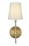 Elegant Lighting LD6004W6BR Mel Single 16" Tall Bathroom Sconce - Brass. Fixed Price $39.99.