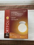 New Open Box Portfolio Interior Flush Mount Ceiling Light Fixture, # 74457. Fixed Price $21.90.