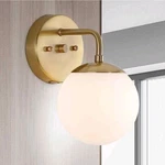 Jonathan Louis Parisian Globe 5.75IN. 1LIGHT Brass Gold Metal Led Vanity. Fixed Price $20.00.