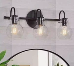 Lnc Modern Industrial 22 In. 3-LIGHT Black Bathroom Vanity Wall Sconce. Fixed Price $39.99.