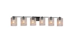 Justice FSN-8446-15-SEED-MBLK Fusion Light 54" Wide Matte Black Vanity. Fixed Price $167.99.