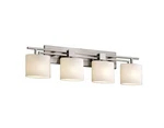 Used Justice Design FSN-8704-30-OPAL-NCKL Fusion Aero Light Bath Bar-brushed. Fixed Price $423.30.