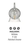 Signature Hardware 949662 Milldale Single Light 6" Chrome Bathroom Sconce. Fixed Price $34.95.