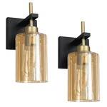Dsmjfu Modern Bathroom Light Fixtures, Black And Gold Wall Sconces Set Of Two.... Fixed Price $65.86.