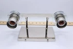 Savoy House Brannon 2-LIGHT Bathroom Vanity Polished Nickel & Clear Glass. Fixed Price $104.52.