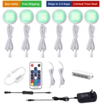 Rgb Color Changing Led Under Cabinet Lights Kit Aluminum Slim Puck Lamps For .... Fixed Price $73.70.