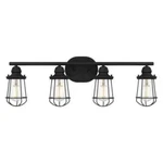 Hampton Bay Southbourne 28" 4-LIGHT Matte Black Vanity W/ Steel Cage Frame. Fixed Price $47.45.