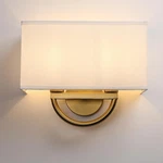 Vintage 2-LIGHT Wall Sconce With White Shade For Hallway, Bedroom, Living. Fixed Price $114.99.