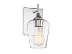 Savoy House Octave 1-LIGHT Wall Sconce 9-4030-1-11 Polished Chrome Clear Glass. Fixed Price $23.95.